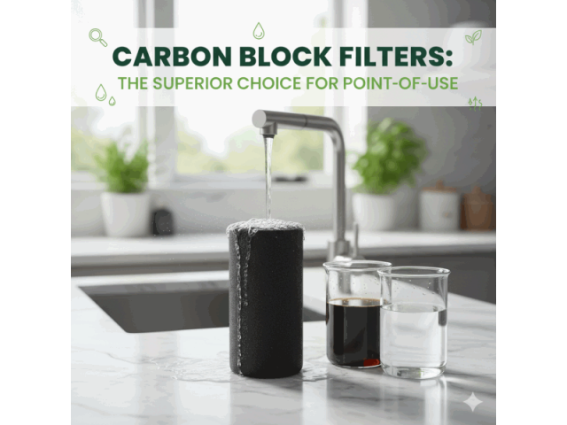 Carbon Block Filters: Elevating Point-of-Use Water Filtration for Clean and Refreshing Tap Water